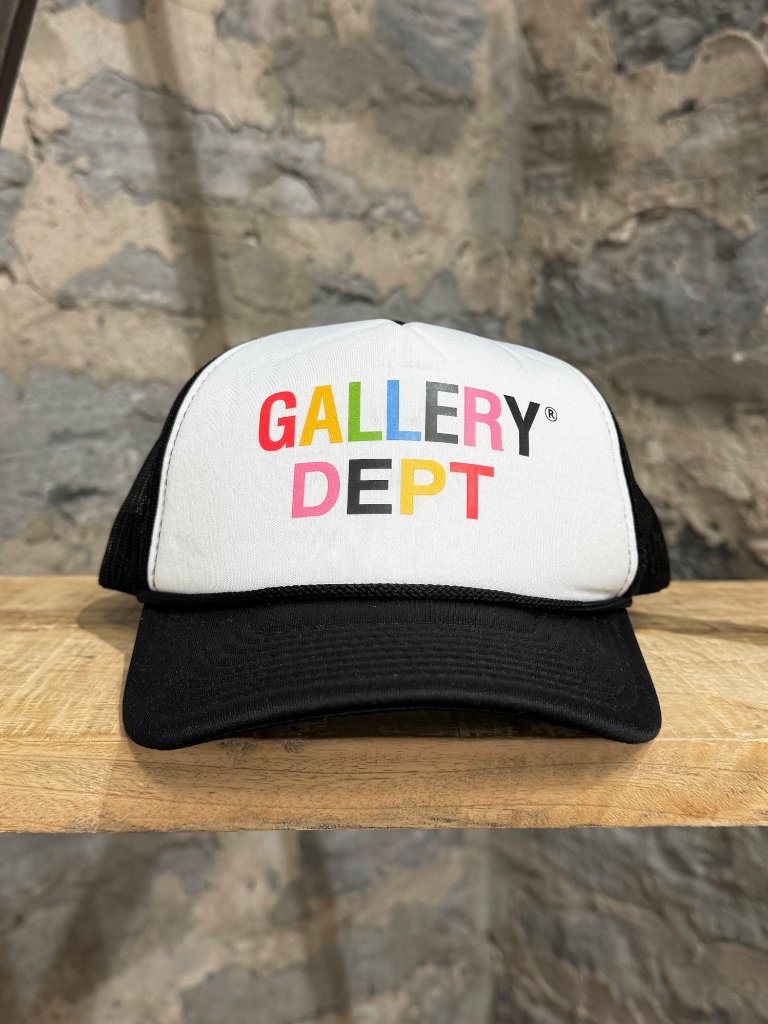 Gallery Dept Multicolour Logo Black Trucker Cap